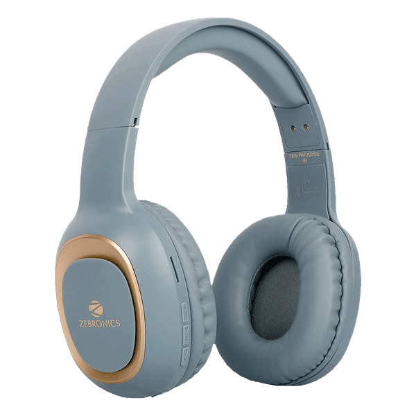 ZEBRONICS Paradise Bluetooth Headphone with Mic (15 Hours Playback, Over Ear, Blue)_1
