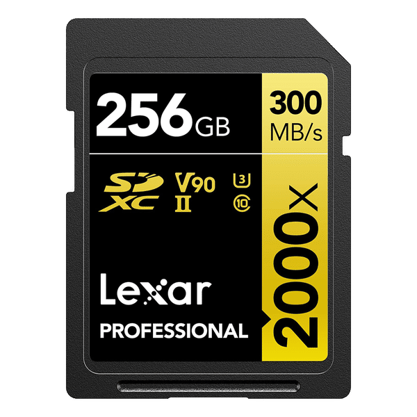 Lexar Professional 2000x GOLD Series SDXC/SDHC 256GB Class 10 300MB/s Memory Card_1