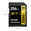 Lexar Professional 2000x GOLD Series SDXC/SDHC 256GB Class 10 300MB/s Memory Card_2