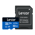 Lexar 633x BLUE Series MicroSDXC/SDHC 32GB Class 3 100MB/s Memory Card_1