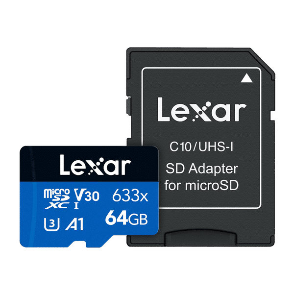 Lexar 633x BLUE Series MicroSDXC/SDHC 64GB Class 3 100MB/s Memory Card_1