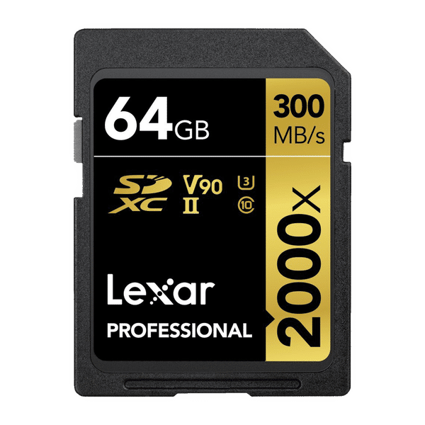 Lexar Professional 2000x GOLD Series SDXC/SDHC 64GB Class 10 300MB/s Memory Card_1