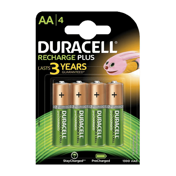 DURACELL Recharge Plus 1300 mAh Ni-MH AA Rechargeable Battery (Pack of 4)_1