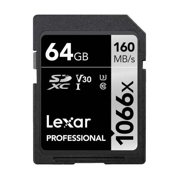 Lexar Professional 1066x SILVER Series SDXC 64GB Class 10 160MB/s Memory Card_1