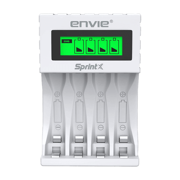 envie SprintX ECR 11 MC Fast Camera Battery Charger for (4-Ports, LCD Display)_1