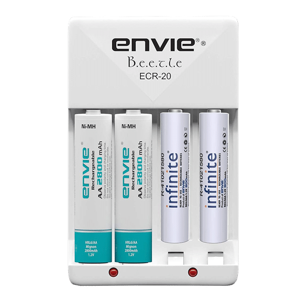 envie Beetle ECR-20 Camera Battery Charger Combo for 28008002PL (4-Ports, Short Circuit Protection)_1