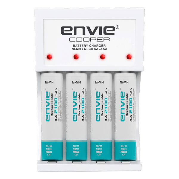 envie Cooper ECR-20 MC Camera Battery Charger Combo for AA2100 (4-Ports, Short Circuit Protection)_1