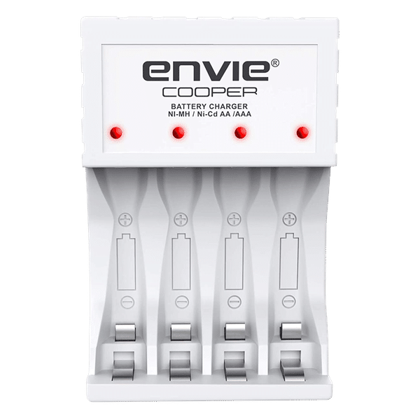 envie Cooper ECR-20 MC Camera Battery Charger for (4-Ports, Short Circuit Protection)_1