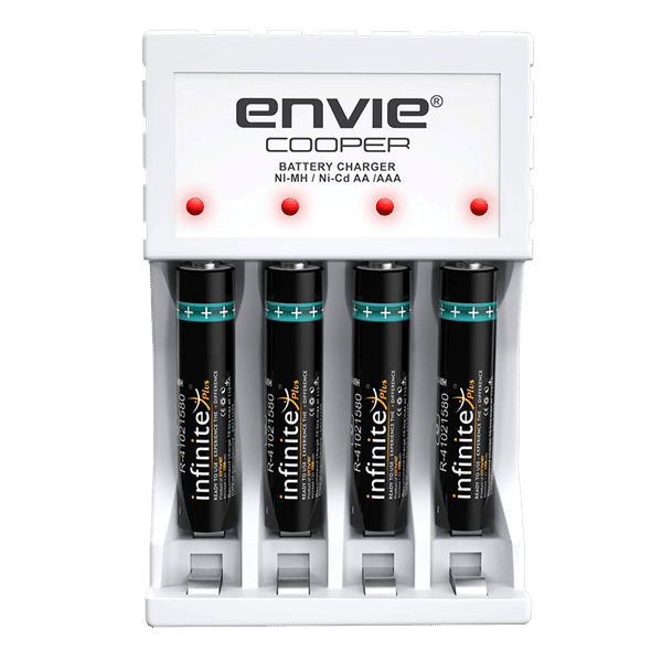 envie Cooper ECR-20 MC Camera Battery Charger Combo for AAA1100 (4-Ports, Short Circuit Protection)_1