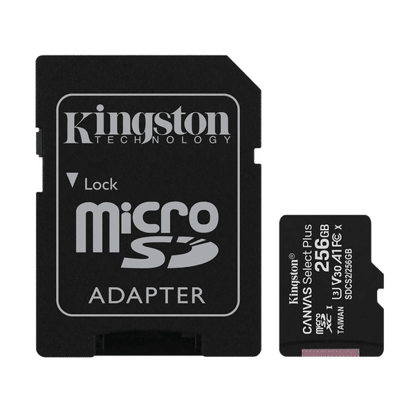 Kingston Canvas Select Plus MicroSDXC 256GB Class 10 100MB/s Memory Card_1