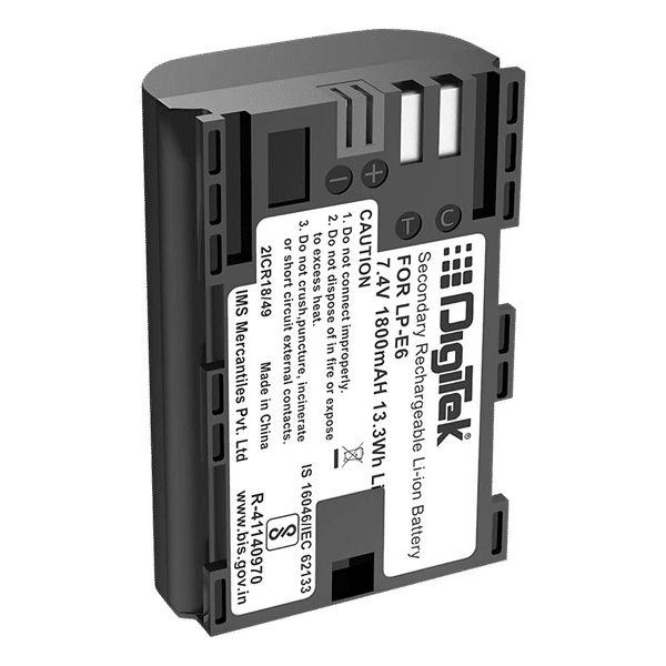 DigiTek LP-E6 New 1800 mAh Li-ion Rechargeable Battery for EOS 5D Mark IV, 5Ds, 5DS R, 6D and 6D Mark II_1