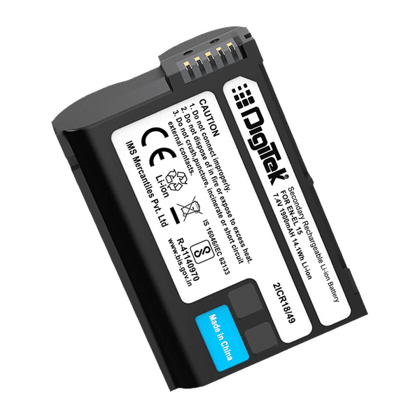 DigiTek EN-EL15 1900 mAh Li-ion Rechargeable Battery for D7000, D7100, D7200, D850, D750, D810, D500, D600 and D610_1