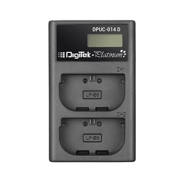 DigiTek Platinum DPUC 014D (LCD MU) Camera Battery Charger for LP-E6 (2-Ports)_1