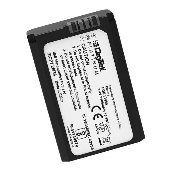 DigiTek FW50 Platinum 2100 mAh Li-ion Rechargeable Battery for Alpha NEX-3, 5, 6, 7 Series_1