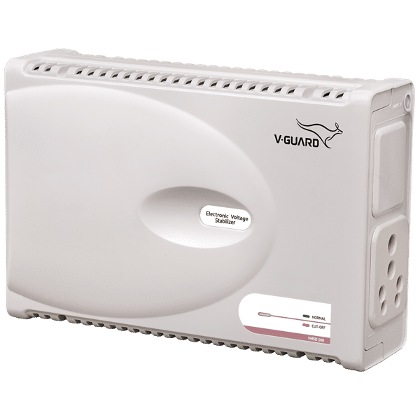 V-GUARD 15 Amps Voltage Stabilizer For Washing Machine, Dishwasher and Microwave Oven (160 - 270V Voltage Range, Thermal Overload Protection, VMSD 500, White)_1
