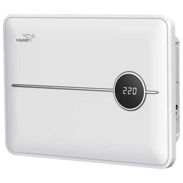 V-GUARD 15 Amps Voltage Stabilizer For Dishwasher / Washing Machine / Microwave oven / Treadmill (130 - 280 V, Digital Display, VDW 500 Prime, White)_1