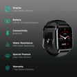 in base Urban Fit X Smartwatch with Activity Tracker (42.9mm LCD Display, IP68 Water Resistant, Black Strap)_2