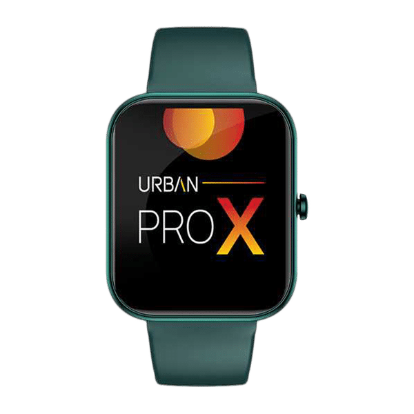 in base Urban PRO X Smartwatch with Bluetooth Calling (45.72mm IPS TFT Display, Water Resistant, Green Strap)_1