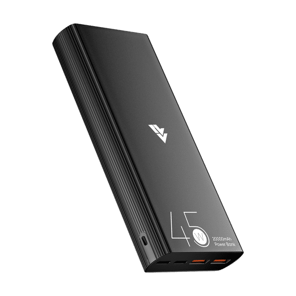 Vaku Corbet 20000 mAh 45W Fast Charging Power Bank (1 Micro USB Type B, 1 Type C & 2 Type A Ports, Over Charging Protection, Black)_1