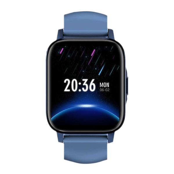 in base Urban Fit X Smartwatch with Activity Tracker (42.9mm LCD Display, IP68 Water Resistant, Blue Strap)_1