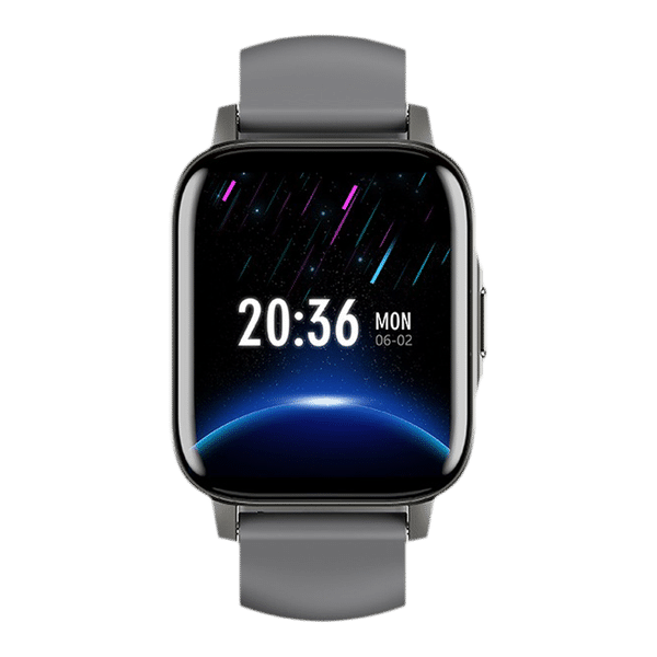 in base Urban Fit X Smartwatch with Activity Tracker (42.9mm LCD Display, IP68 Water Resistant, Grey Strap)_1