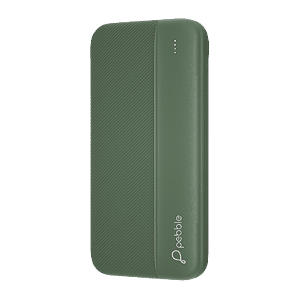 Pebble Volt Pro 10000 mAh Fast Charging Power Bank (1 Micro USB Type B, 1 Type C & 2 Type A Ports, Universal Compatibility, Military Green)_1