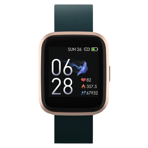CROSSBEATS Ignite Smartwatch with GPS (40mm HD IPS Display, IP68 Waterproof, Green Strap)_1