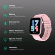 STYX NYX Smartwatch with Activity Tracker (43.1mm HD Display, IP67 Water Resistant, Blush Pink Strap)_2