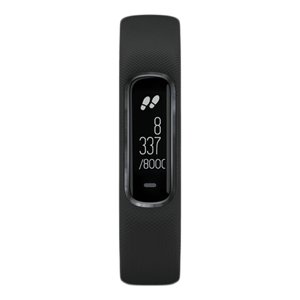 GARMIN Vivosmart 4 Smartwatch with Activity Tracker (17.7mm OLED Display, Water Resistant, Midnight Black Strap)_1
