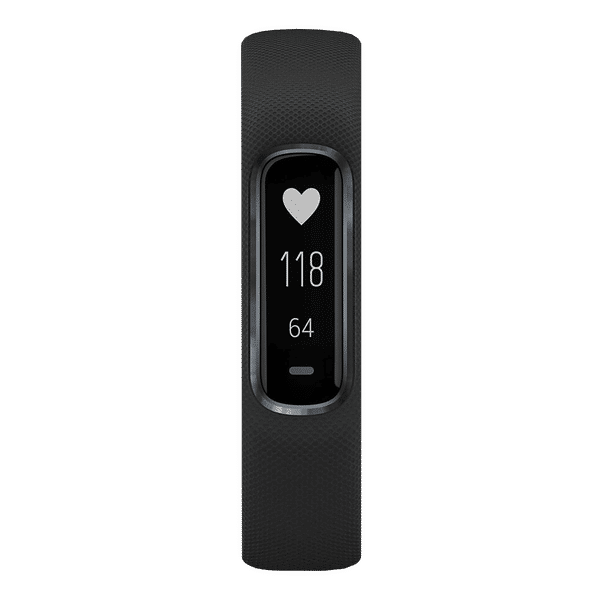 GARMIN Vivosmart 4 Smartwatch with Activity Tracker (17.7mm OLED Display, Water Resistant, Black Strap)_1