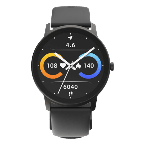 Fitshot Loop Smartwatch with Health Monitoring (32.51mm Lucid Display, IP68 Water Resistant, Black Strap)_1