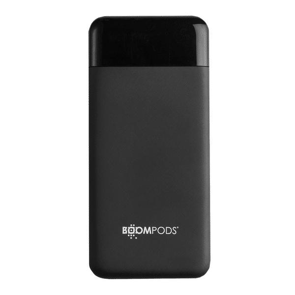 Boompods Powerboom 10000 mAh Fast Charging Power Bank (1 Micro USB Type B, 1 Type C & 2 Type A Ports, Digital Display Indicator, Black)_1