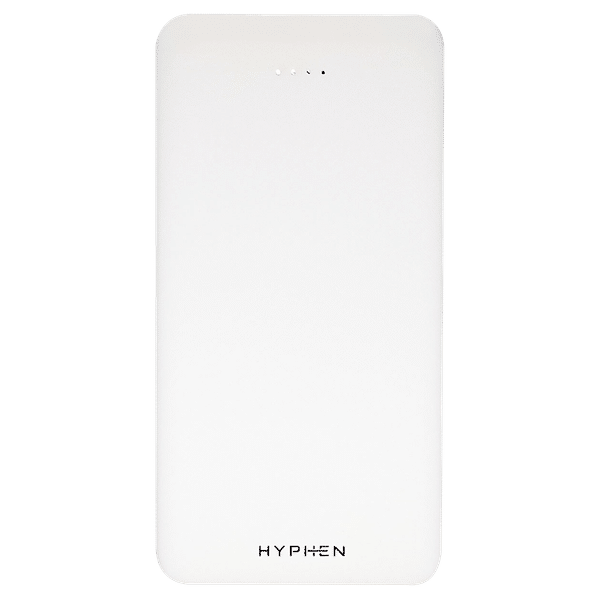 Hyphen 10000 mAh Fast Charging Power Bank (1 Micro USB Type B, 1 Type C & 2 Type A Ports, Exquisite Design, White)_1