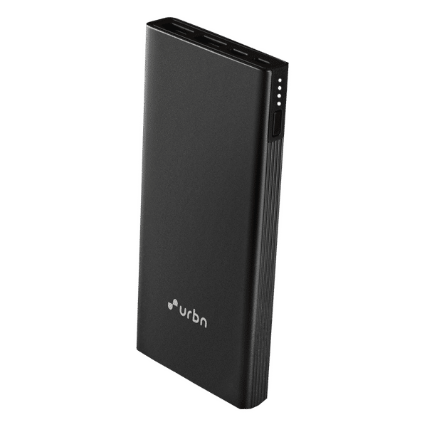 Buy URBN 10000 mAh 12W Fast Charging Power Bank (1 Micro USB Type B, 1 Type  C & 2 Type A Ports, Ultra Slim Metal Body, Smart Adaptive IC, Black) Online  - Croma