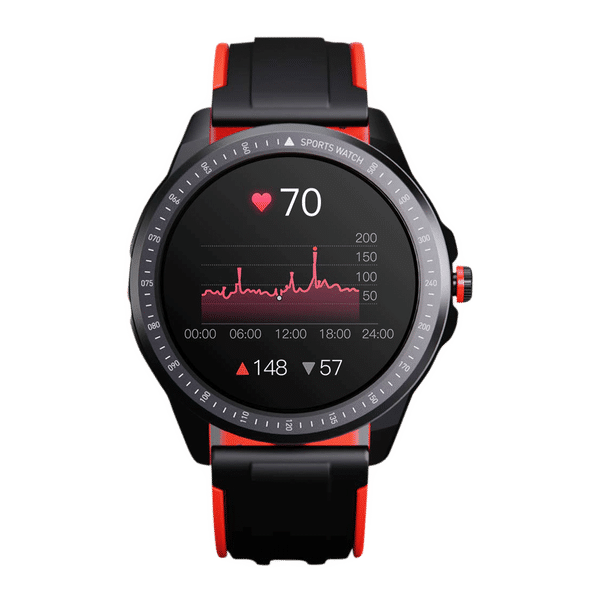 boAt Flash RTL Edition Smartwatch with Activity Tracker (33mm LCD Display, IP68 Water Resistant, Moon Red Strap)_1