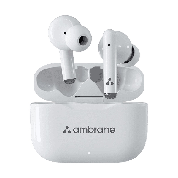 ambrane Dots 38 TWS Earbuds (IPX4 Water Resistant, 19 Hours Playtime, White)_1