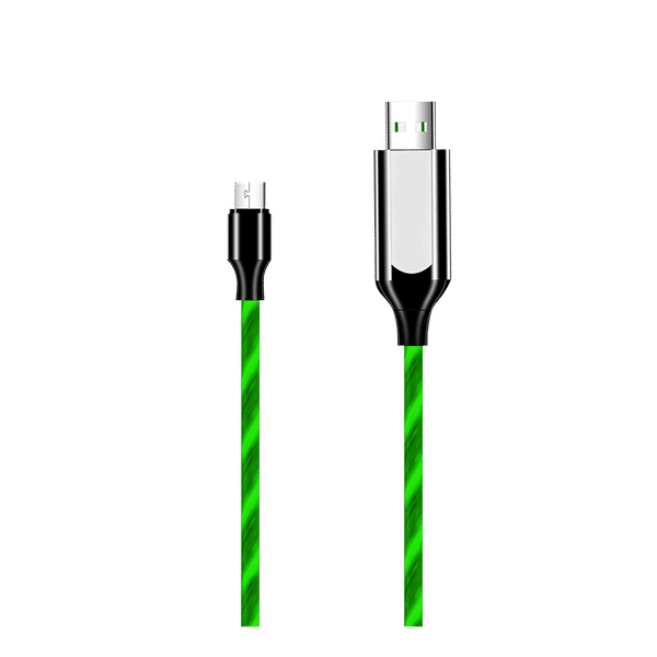Macmerise Illume Type A to Micro USB 3.3 Feet (1M) Cable (LED Light Flow, Green)_1
