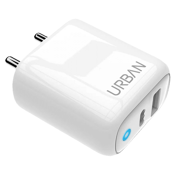 Inbase Urban Sprint 33W Type A & Type C 2-Port Fast Charger (Adapter Only, 9 Layers of Protection, White)_1