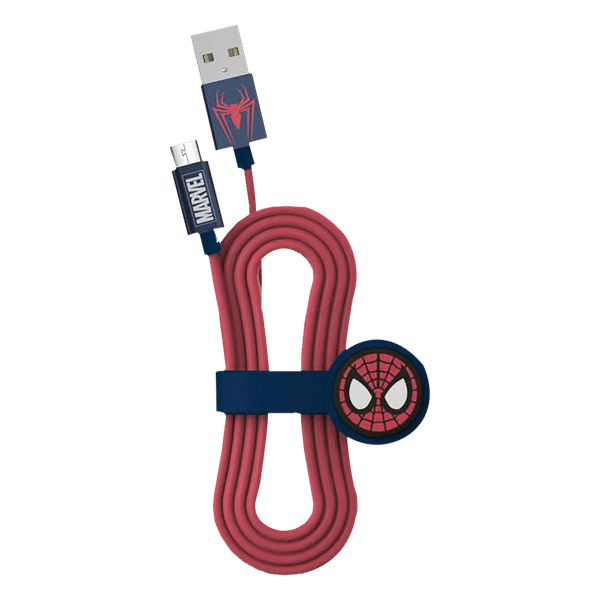 Macmerise Spiderman Type A to Micro USB 3.3 Feet (1M) Cable (MFi Certified, Multicolor)_1
