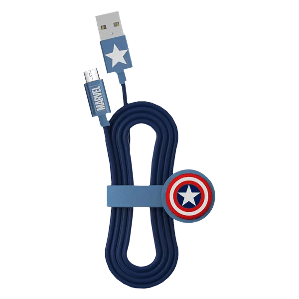 Macmerise Captain America Type A to Micro USB 3.3 Feet (1M) Cable (MFi Certified, Multicolor)_1