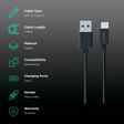 Pebble Type A to Type C 3.3 Feet (1M) Cable (Sync and Charge, Black)_2