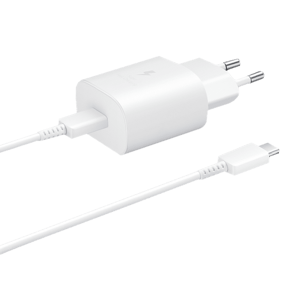 SAMSUNG 25W Type C Fast Charger (Type C to Type C Cable, Support Standard PD 3.0, White)_1