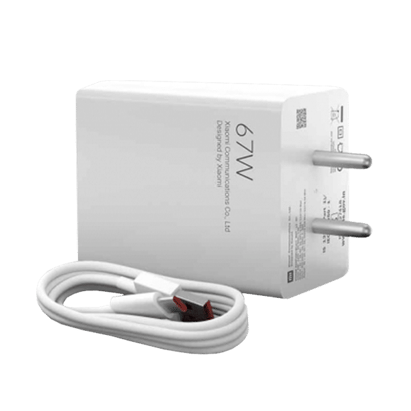 Mi SonicCharge 3.0 Combo 67W Type A Fast Charger (Type A to Type C Cable, Quick Charge 3.0, White)_1