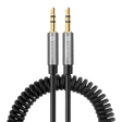 Portronics Konnect 6 3.5mm Aux to 3.5mm Aux 4.9 Feet (1.5M) Cable (Stretchable Spiral, Black)_1