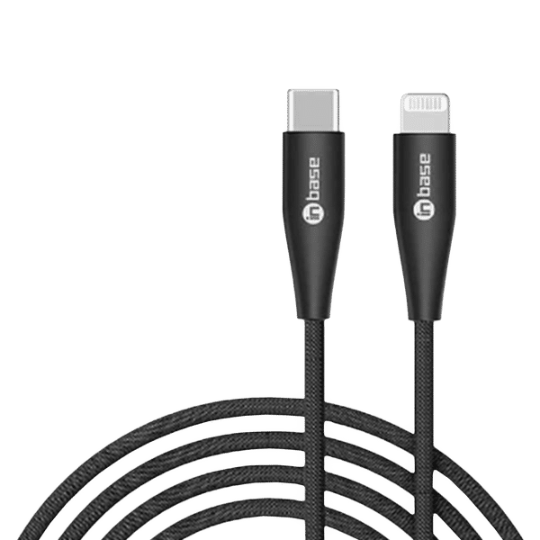 Inbase Type C to Lightning 4.9 Feet (1.5M) Cable (Tangle-free Design, Black)_1