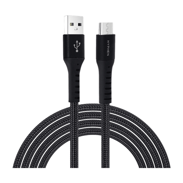 Hyphen Type A to Micro USB 3.9 Feet (1.2M) Cable (Tangle Free Design, Black)_1