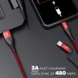 boAt Deuce 330 Type A to Type C, Micro USB 4.9 Feet (1.5M) 2-in-1 Cable (Tangle-free Design, Martian Red)_4