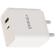Croma 20W Type A & Type C 2-Port Fast Charger (Type C Cable, Apple Compatible, White)_3
