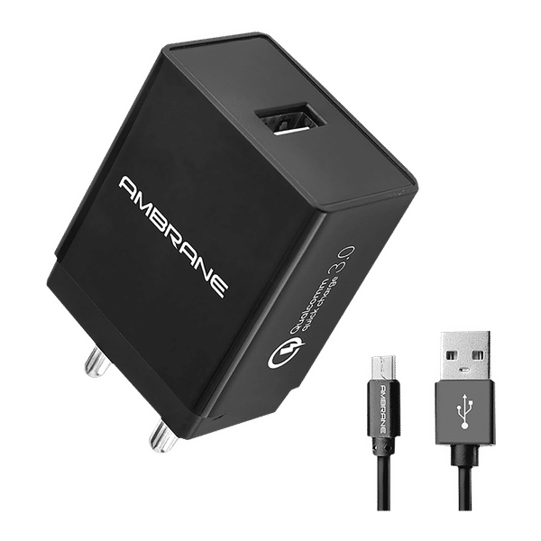 ambrane 18W Type A Quick Charger (Adapter Only, Quick Charge 3.0, Black)_1
