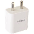 Croma 20W Type C Fast Charger (Type C to Type C Cable, Apple Compatible, White)_1
